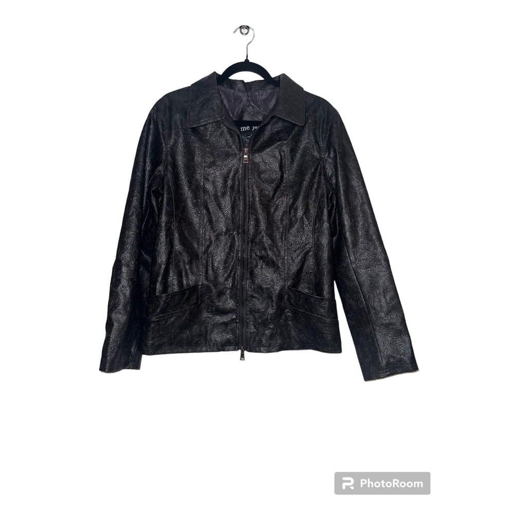 Me Jane Paisley Leather Coat